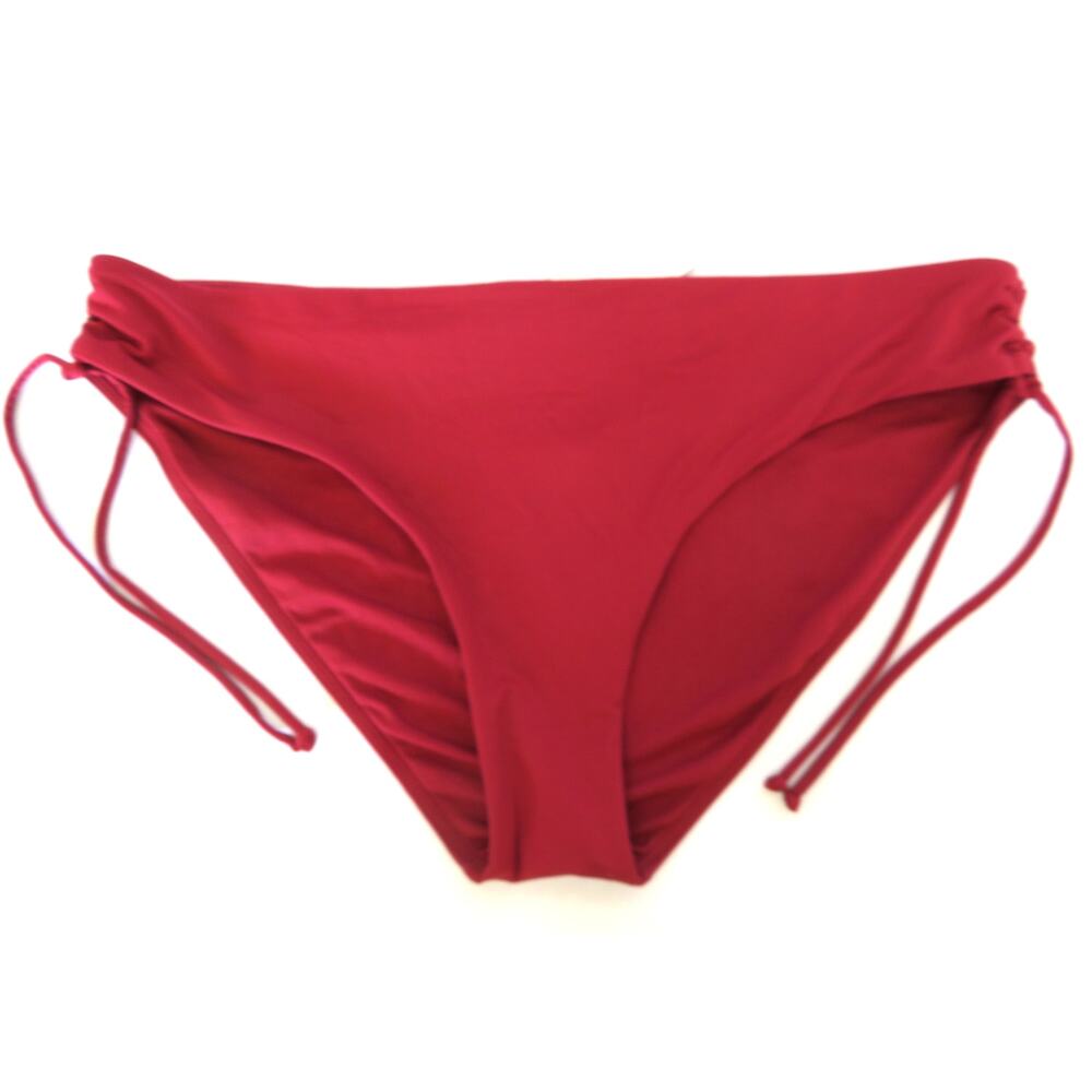 New ROXY Maroon Women XL Standard Solid Beach Classics Full Bikini Bottom